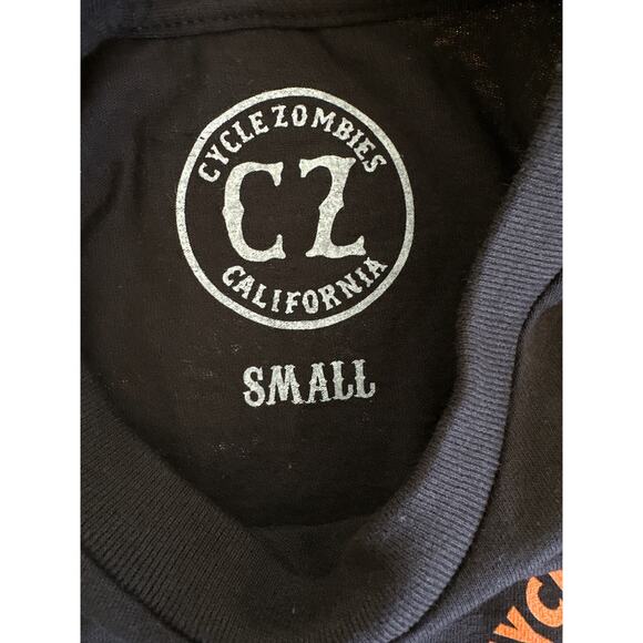 Cycle Zombies - Everyday T-Shirt in Black and Orange - Picture 2 of 3